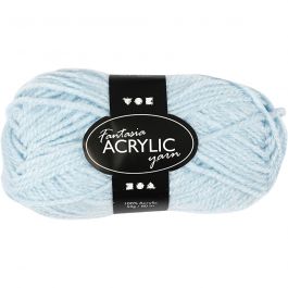 Fantasia Akrylgarn, L: 80 M, ljusblå, 50 g/ 1 nystan [HOB-421802]