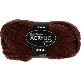 Fantasia Akrylgarn, L: 80 M, brun, 50 g/ 1 nystan [HOB-421806]