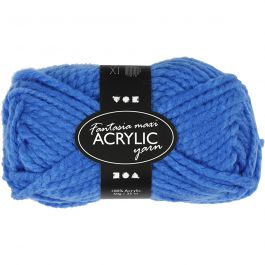 Fantasia Akrylgarn, L: 35 M, Maxi, blå, 50 g/ 1 nystan [HOB-421863]