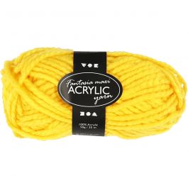 Fantasia Akrylgarn, L: 35 M, Maxi, gul, 50 g/ 1 nystan [HOB-421864]