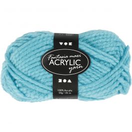 Fantasia Akrylgarn, L: 35 M, Maxi, turkos, 50 g/ 1 nystan [HOB-421874]