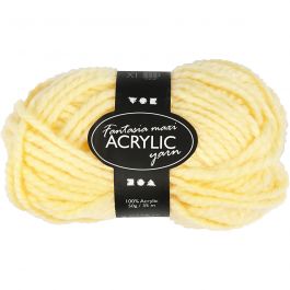 Fantasia Akrylgarn, L: 35 M, Maxi, ljusgul, 50 g/ 1 nystan [HOB-421878]
