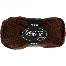 Fantasia Akrylgarn, L: 35 M, Maxi, brun, 50 g/ 1 nystan [HOB-421880]