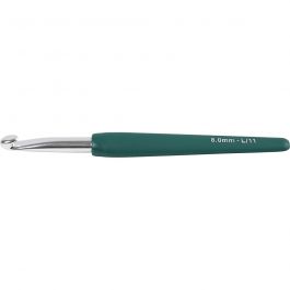 Virknål, nr. 8, L: 14,5 cm, stl. 8 mm, brun, 1 st. [HOB-42387]