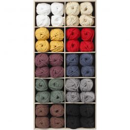 Tubgarn, L: 45 m, mixade färger, 100 nystan/ 1 förp. [HOB-42500]