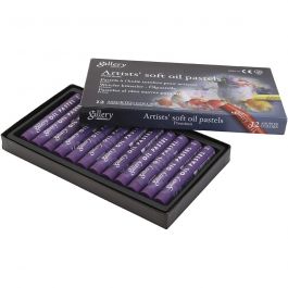 Gallery oljepastellkritor, L: 7 cm, Dia. 11 mm, tjocklek 11 mm, violet, 12 st./ 1 förp. [HOB-425346]