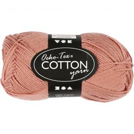 Bomullsgarn, nr. 8/4, L: 170 M, gml. rosa, 50 g/ 1 nystan [HOB-431150]