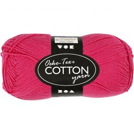 Bomullsgarn, nr. 8/4, L: 170 M, rosa, 50 g/ 1 nystan [HOB-431230]