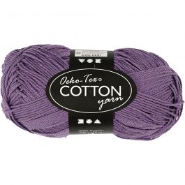 Bomullsgarn, nr. 8/4, L: 170 M, lila, 50 g/ 1 nystan [HOB-431260]