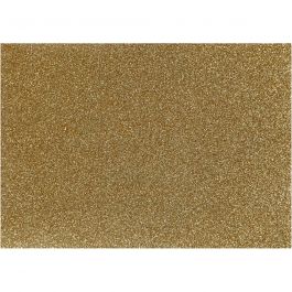Stryktyg, A5, ark 148x210 mm, glitter, guld, 1 ark [HOB-44325]