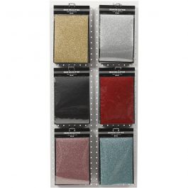 Stryktyg, ark 148x210 mm, glitter, mixade färger, 6x10 ark/ 1 förp. [HOB-44337]