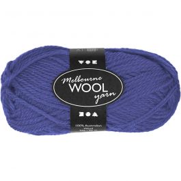 Melbourne ullgarn, L: 92 M, blå, 50 g/ 1 nystan [HOB-44703]