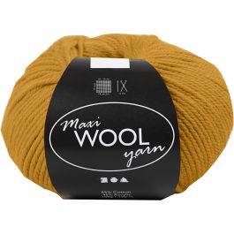 Ullgarn, L: 125 M, mörkgul, 100 g/ 1 nystan [HOB-447403]