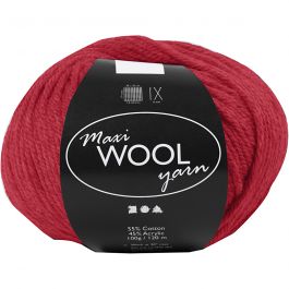 Ullgarn, L: 125 M, röd, 100 g/ 1 nystan [HOB-447407]