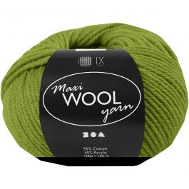 Ullgarn, L: 125 M, olivgrön, 100 g/ 1 nystan [HOB-447413]