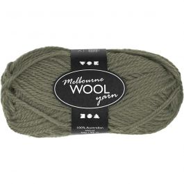 Melbourne ullgarn, L: 92 M, mörkgrön, 50 g/ 1 nystan [HOB-44785]