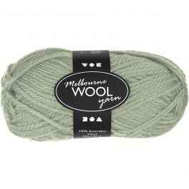 Melbourne ullgarn, L: 92 M, ljusgrön, 50 g/ 1 nystan [HOB-44786]