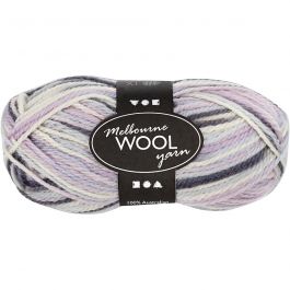 Melbourne ullgarn, L: 92 M, pastelllila, 50 g/ 1 nystan [HOB-44795]