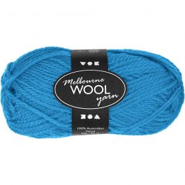 Melbourne ullgarn, L: 92 M, ljusblå, 50 g/ 1 nystan [HOB-44799]