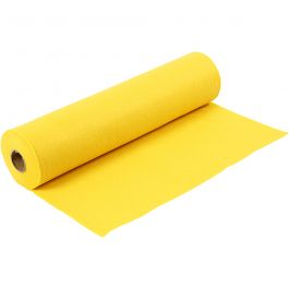 Hobbyfilt, B: 45 cm, tjocklek 1,5 mm, 180-200 g, gul, 5 m/ 1 rl. [HOB-45004]