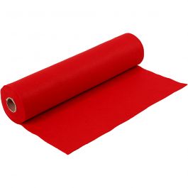 Hobbyfilt, B: 45 cm, tjocklek 1,5 mm, 180-200 g, röd, 5 m/ 1 rl. [HOB-45012]
