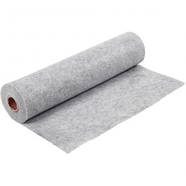 Hobbyfilt, B: 45 cm, tjocklek 1,5 mm, Melerad, 180-200 g, grå, 5 m/ 1 rl. [HOB-45048]