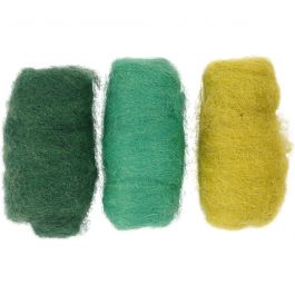 Kardad Ull, grön/turkos harmoni, 3x10 g/ 1 förp. [HOB-45336]