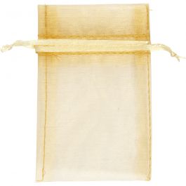 Organzapåsar, stl. 7x10 cm, guld, 10 st./ 1 förp. [HOB-4743919]