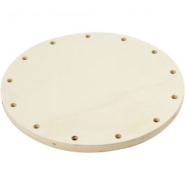 Botten till korgflätning, Dia. 18 cm, tjocklek 10 mm, 1 st. [HOB-47455]
