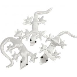 Textilkryp, stl. 10-14 cm, vit, 3 st./ 1 förp. [HOB-495003]