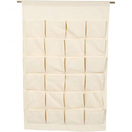 Upphänge med fickor, H: 93 cm, B: 60 cm, ljusnatur, 1 st. [HOB-49735]