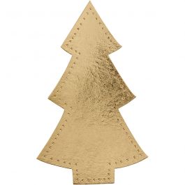 Julgran, H: 18 cm, B: 11 cm, 350 g, guld, 4 st./ 1 förp. [HOB-498771]