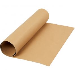 Läderpapper, B: 50 cm, enfärgad, 350 g, ljusbrun, 1 m/ 1 rl. [HOB-498940]
