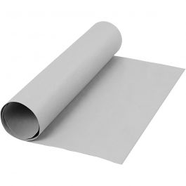 Läderpapper, B: 50 cm, enfärgad, 350 g, grå, 1 m/ 1 rl. [HOB-498942]