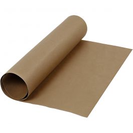 Läderpapper, B: 50 cm, enfärgad, 350 g, mörkbrun, 1 m/ 1 rl. [HOB-498943]