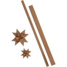 Stjärnstrimlor, L: 44+78 cm, B: 15+25 mm, 350 g, beige, 24 strimlor/ 1 förp. [HOB-498950]