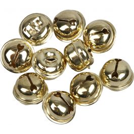 Bjällror, Dia. 13+15+17 mm, guld, 12 mix./ 1 förp. [HOB-500120]