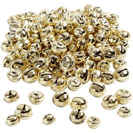 Bjällror, Dia. 13+15+17 mm, guld, 220 mix./ 1 förp. [HOB-500121]