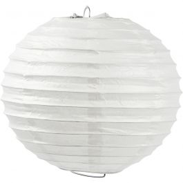 Papperslampa, Rund, Dia. 35 cm, vit, 1 st. [HOB-500281]