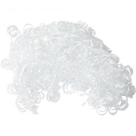 Krulligt dockhår, vit, 15 g/ 1 förp. [HOB-50050]