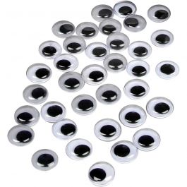 Rörliga Ögon, ej självhäftande, Dia. 10 mm, 1000 st./ 1 förp. [HOB-501101]