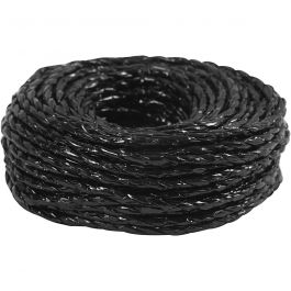 Paper Yarn, tjocklek 3,5-4 mm, svart, 25 m/ 1 rl. [HOB-50399]
