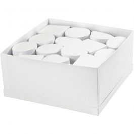 Askar, H: 5 cm, Dia. 10-12 cm, vit, 27 st./ 1 förp. [HOB-50439]