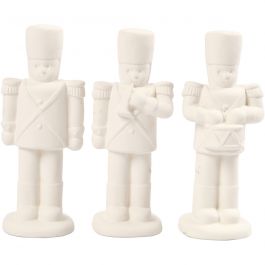 Nötknäpparen, H: 14 cm, vit, 3 st./ 1 förp. [HOB-50576]
