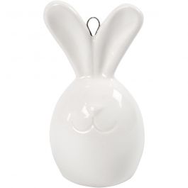 Hare, H: 6,7 cm, Dia. 3,6 cm, vit, 3 st./ 1 förp. [HOB-505780]