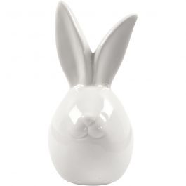 Hare, H: 11,4 cm, Dia. 5,5 cm, vit, 12 st./ 1 låda [HOB-50580]