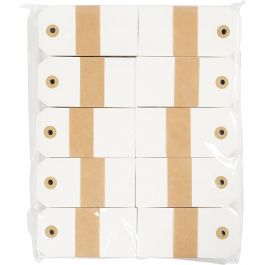 Manillamärken, stl. 5x10 cm, 250 g, cream, 1000 st./ 1 förp. [HOB-510051]