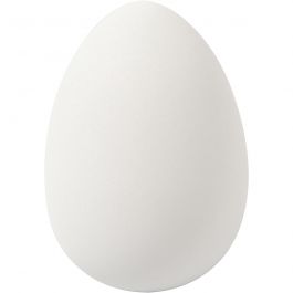 Ägg, H: 8 cm, Dia. 5,5 cm, vit, 8 st./ 1 förp. [HOB-51022]