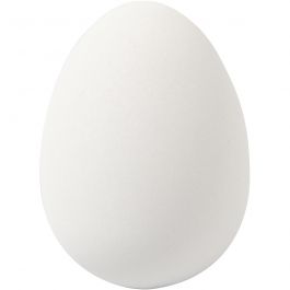 Ägg, H: 4 cm, Dia. 2,5 cm, vit, 18 st./ 1 förp. [HOB-51023]