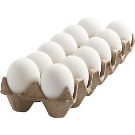 Ägg, H: 6 cm, vit, 12 st./ 1 förp. [HOB-51024]